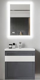 Бриклаер Мебель для ванной Берлин 60 оникс серый – фотография-1
